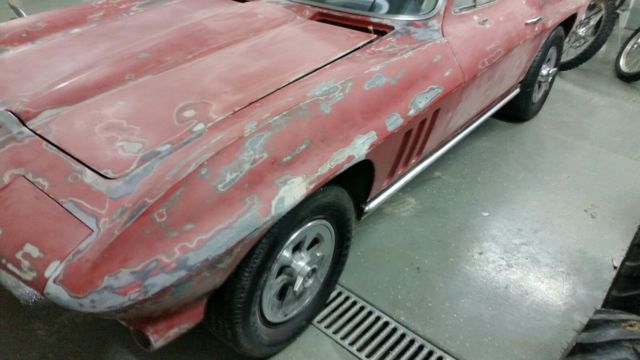 1965 corvette coupe original red car, numbers matching