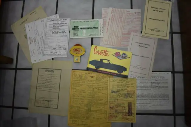 1966 chevrolet corvette, factory a/c, 4 speed, incredible original paperwork!