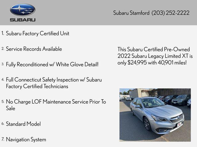 2022 subaru legacy limited xt
