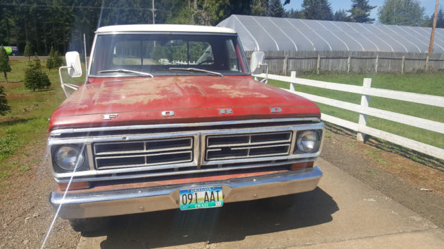 1972 ford f100 sport custom, 360 v8, auto, original paint, clean dash