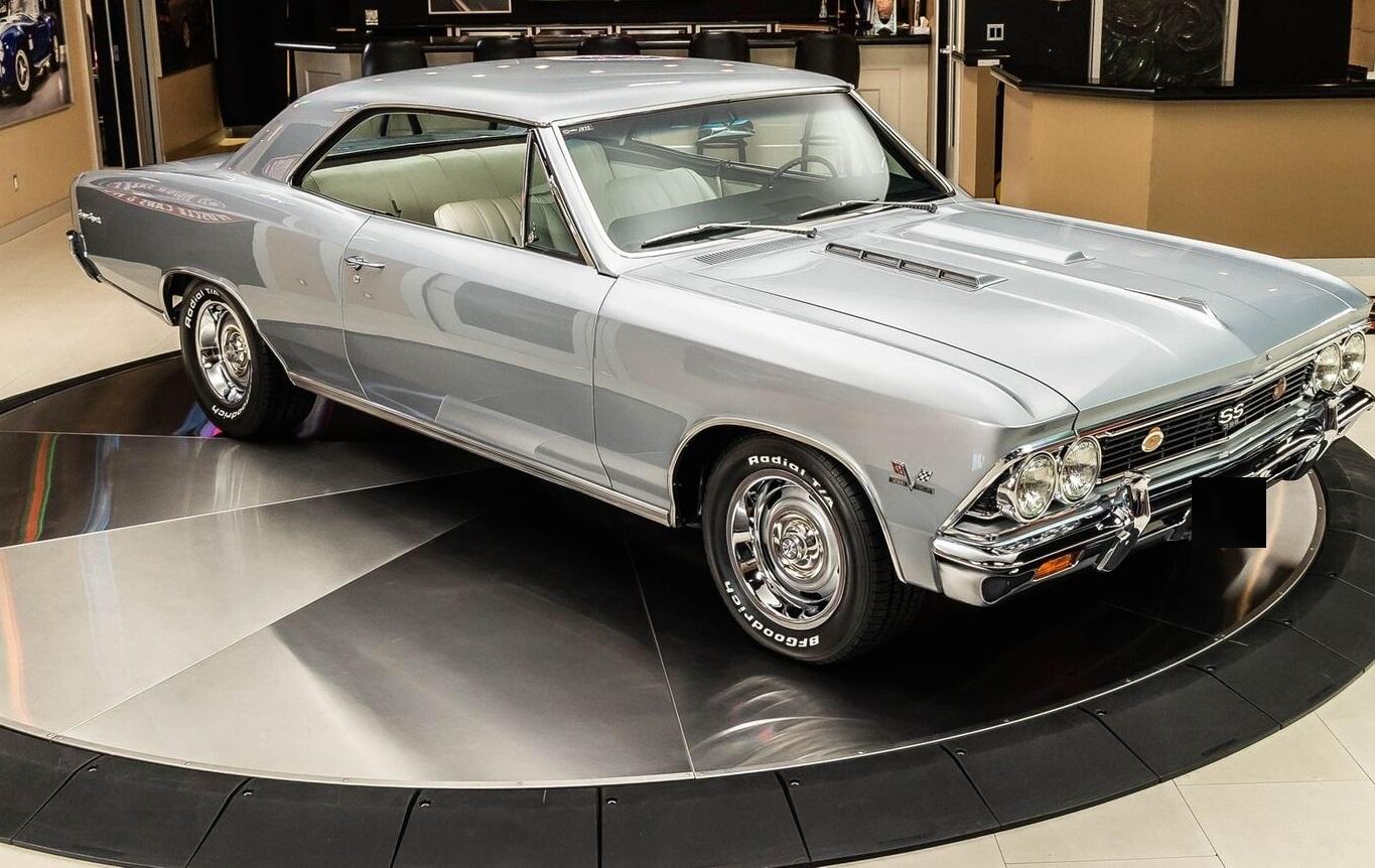 1966 chevrolet chevelle ss chateau slate metallic 396 v8 82530 miles