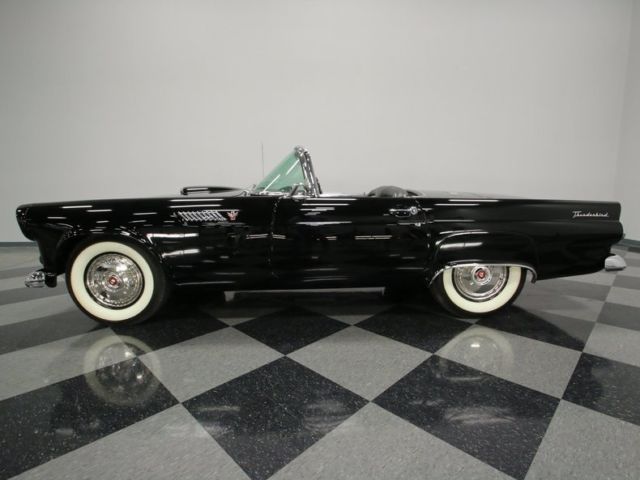 1955 ford thunderbird 45155 miles black convertible 292 v8 3 speed automatic