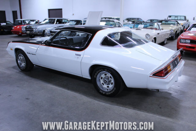 1979 chevrolet camaro rs black & white coupe 350 v8 72,368 miles