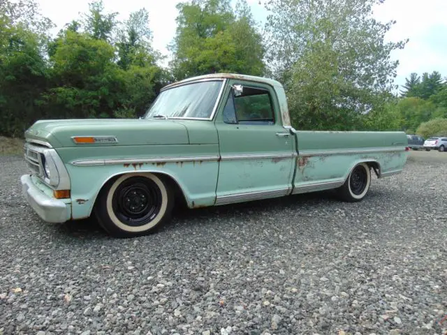 1971 ford f-100 lowered "south carolina" truck.....awesome patina and stance!!!
