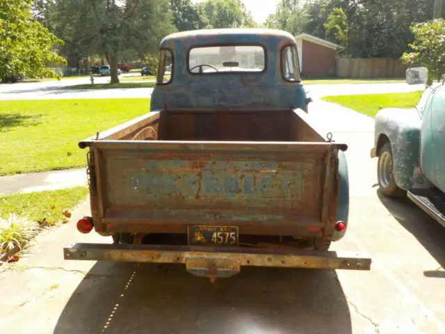 1954 chevy 5 window cab, short bed pickup, original