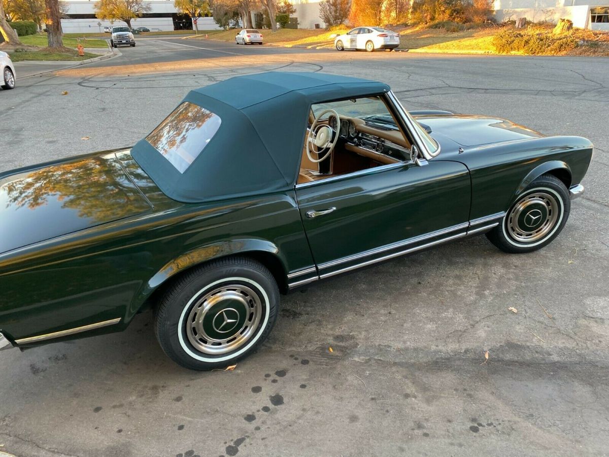 dark olive mercedes benz w113 280 sl pagoda 1969 convertible newly restored