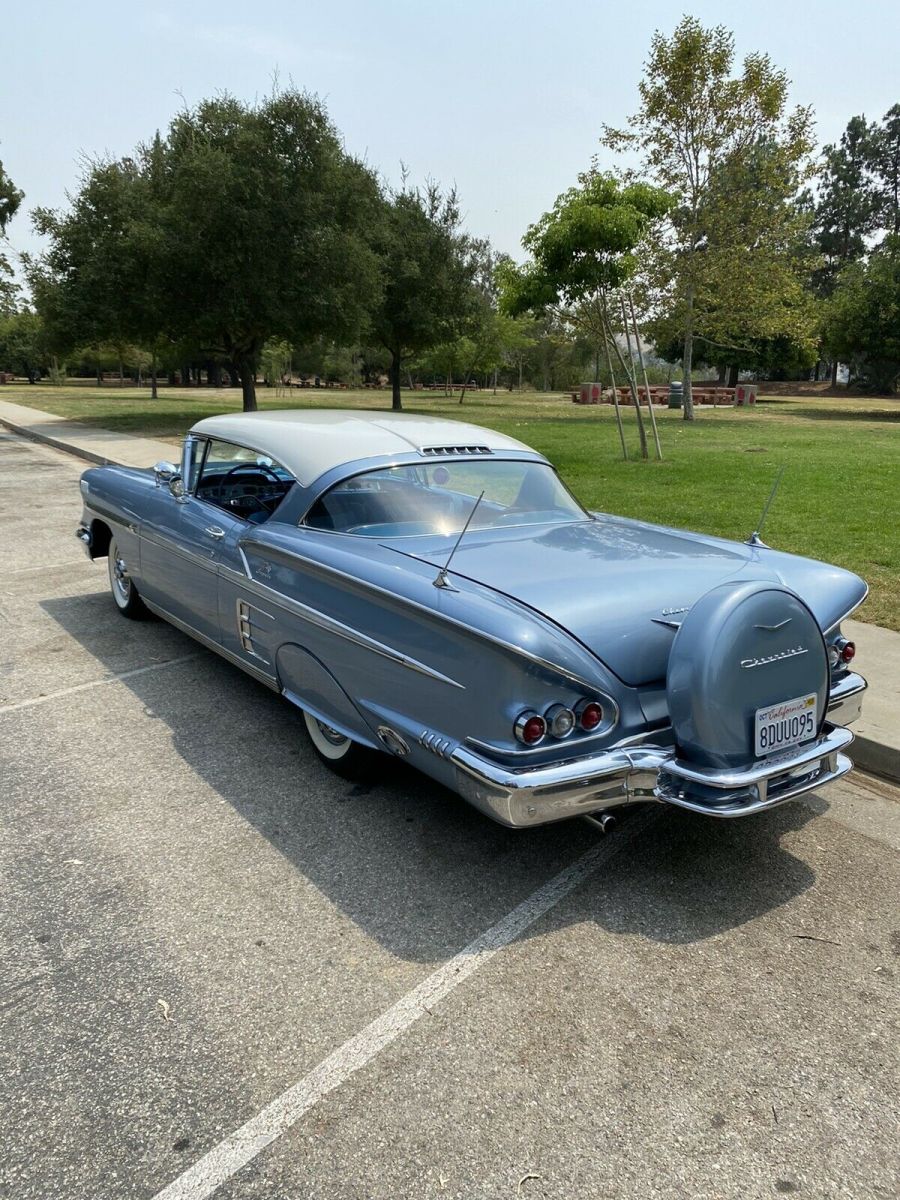 1958 chevrolet impala blue rwd manual