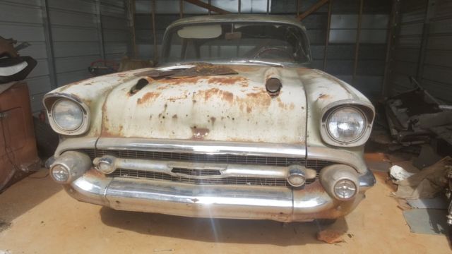 1957 chevy 210 post car
