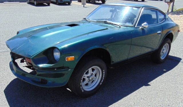 1976 datsun 280z roller-build race car-go stock-nice clean body. -solid project