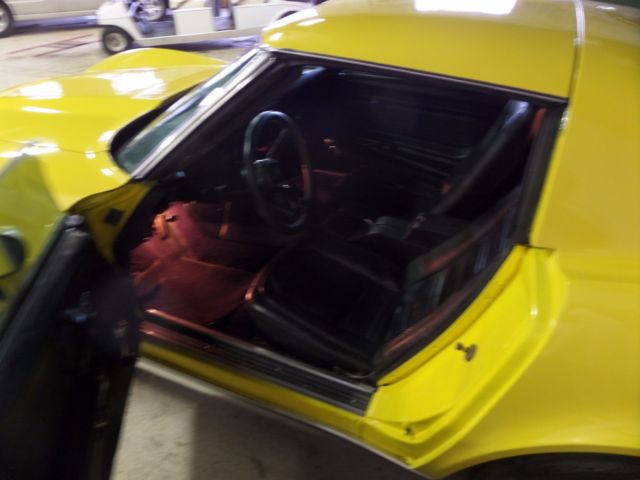 1973 corvette stingray yellow nice no reserve 1 year only car