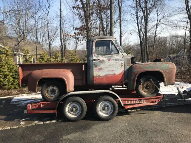 1955 ford pickup truck- needs restoration- great project car- sold as is