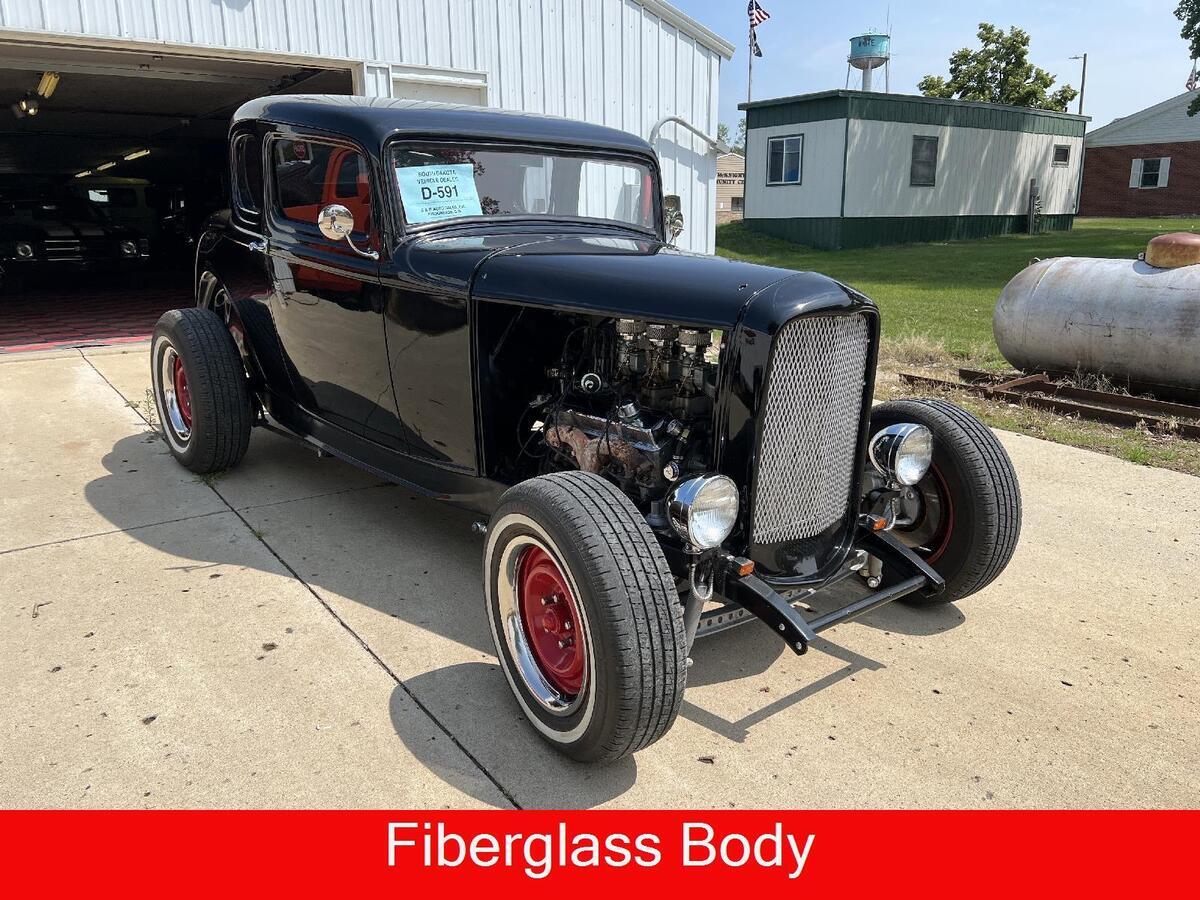 1932 ford 5 window coupe 1426 miles black 350 8 cyl auto