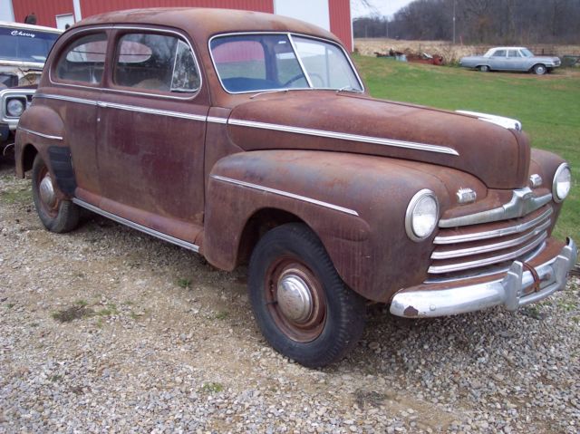 1946 46 ford deluxe tudor 2 door sedan barn find project car