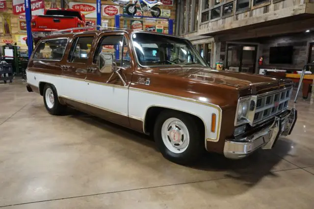 1977 gmc suburban sierra grande 50,008 miles brown/white 454 automatic