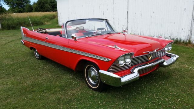 1958 plymouth belvedere convertible bright red very rare original western car