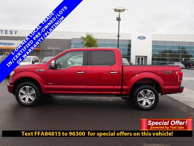certified 2015 ford f150 supercrew platinum hattiesburg, ms 39402 for sale in hattiesburg, mississippi