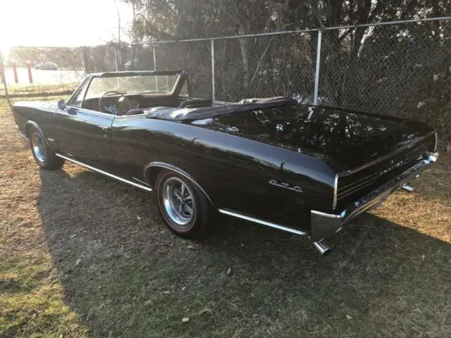 1966 pontiac gto convertible black 389/tri-power 4/speed relica