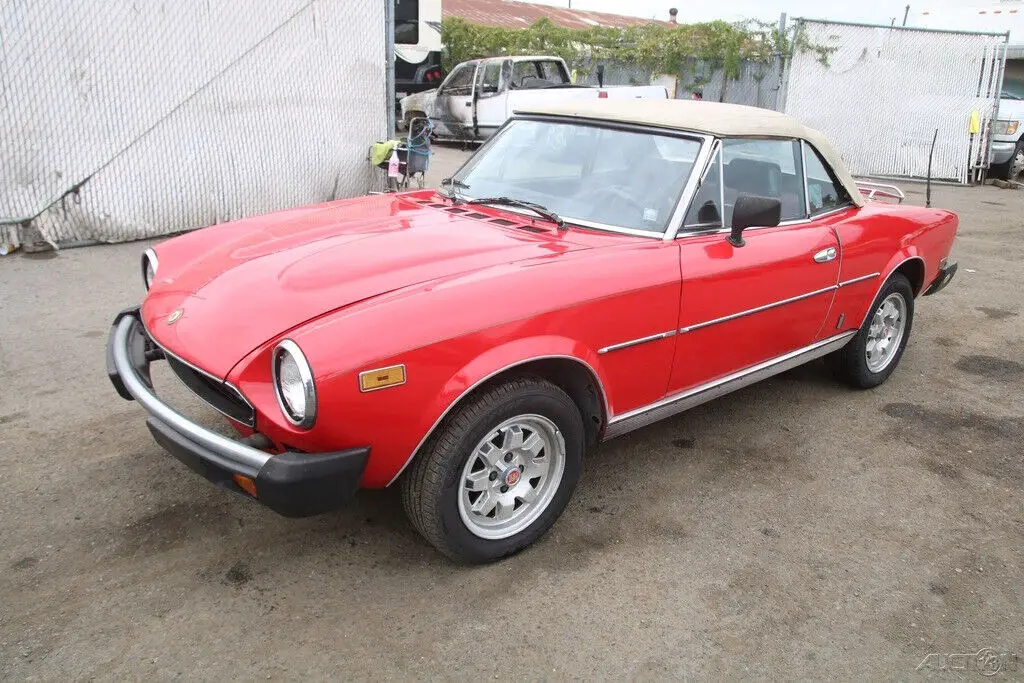 (osa) 1982 fiat spider 2000 convertible 2.0 l 4 cylinder no reserve