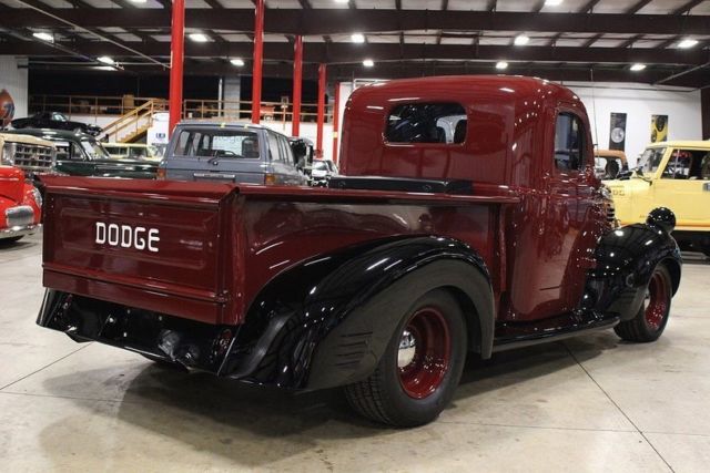 1947 dodge pickup 8334 miles maroon / black pickup truck 350cid v8 automatic