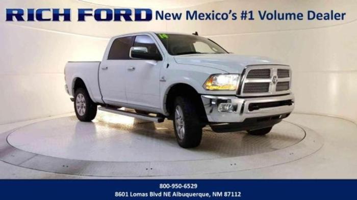 2014 ram ram pickup 3500 laramie longhorn 4x4 laramie longhorn 4dr crew cab 6.3 ft. sb srw pickup for sale in albuquerque, new mexico