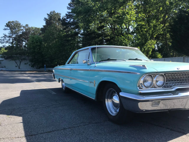 1963 ford galaxie 352 v8 automatic turquoise