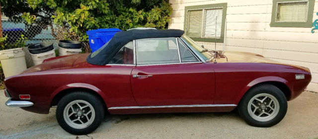 1971 fiat 124 spider convertible 1.6l 5 speed no reserve sale