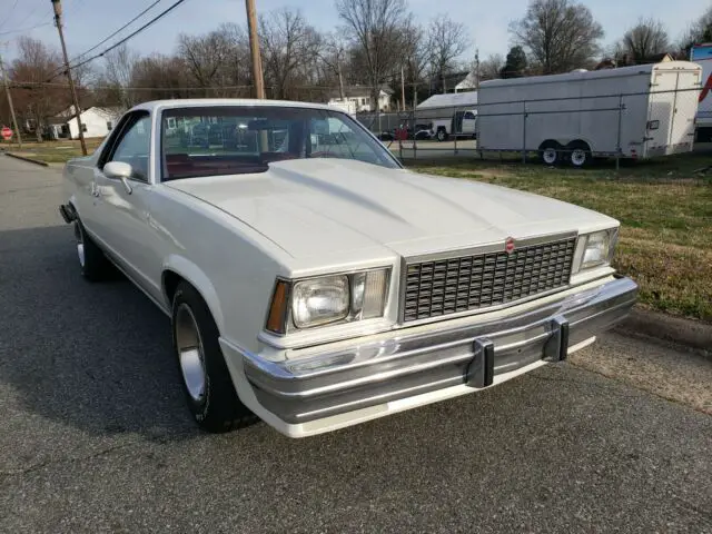 1978 el camino pearl white with 1973 dated ls-6 crate motor, turbo 350, 10 bolt
