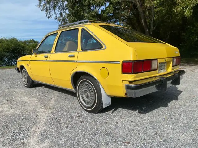 1980 chevrolet chevette hatchback yellow rwd automatic 4 door