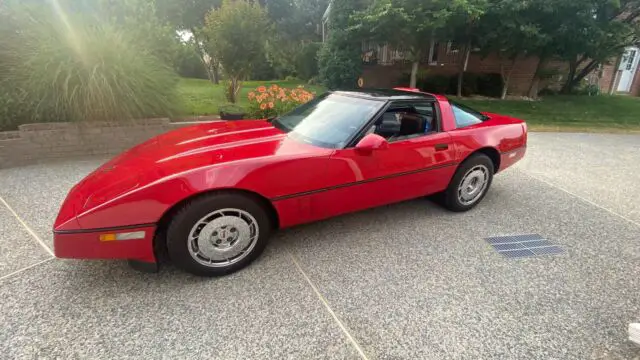 1986 corvette coupe 26k original miles, manual trans, bright red, pristine