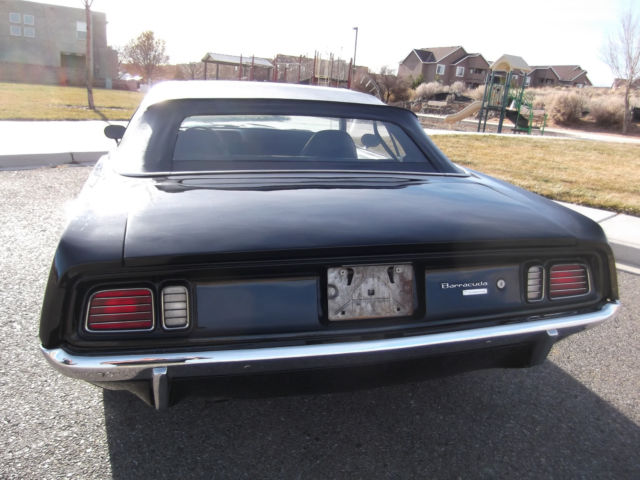 1971 plymouth barracuda convertible 340 4 speed triple black car new motor ++++