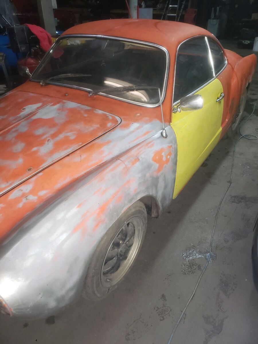 1973 volkswagen 1600 karmann-ghia coupe coupe orange chrome
