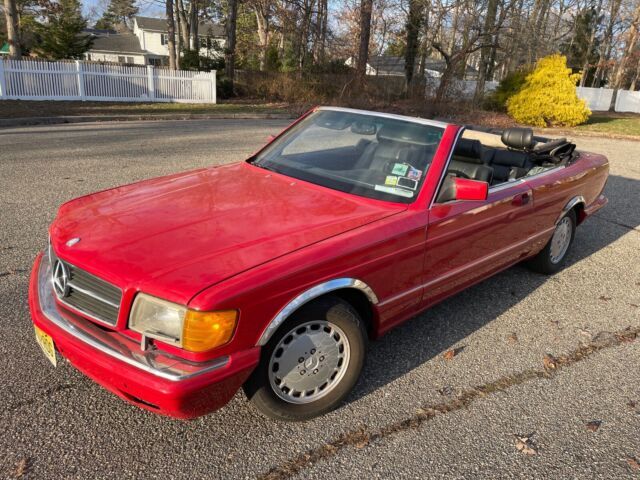1990 mercedes-benz 560sec convertible red rwd automatic sec