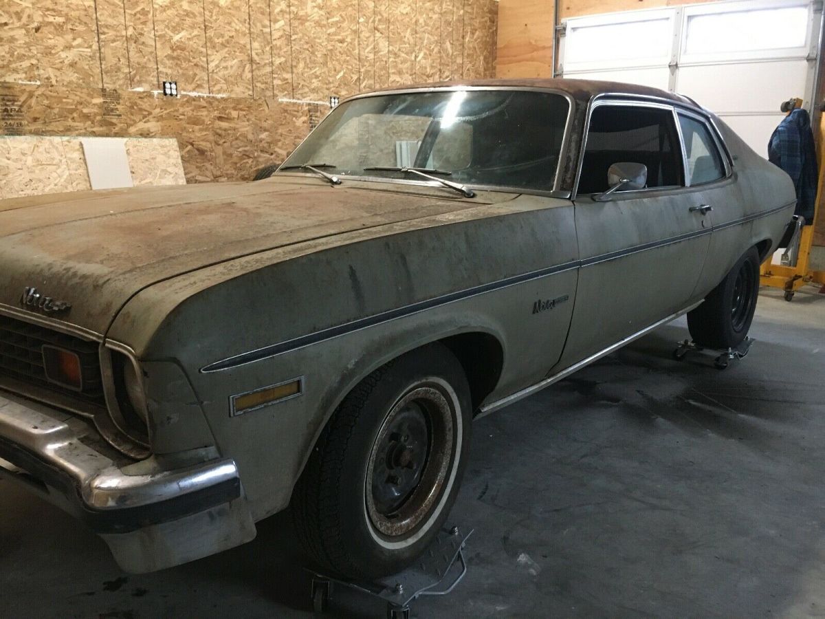 chevy nova hatchback not ss original factory buckets, tilt, ac automatic project