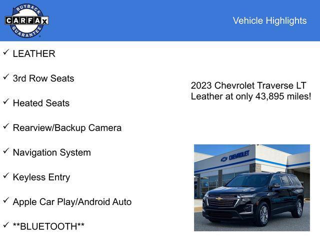 2023 chevrolet traverse lt leather