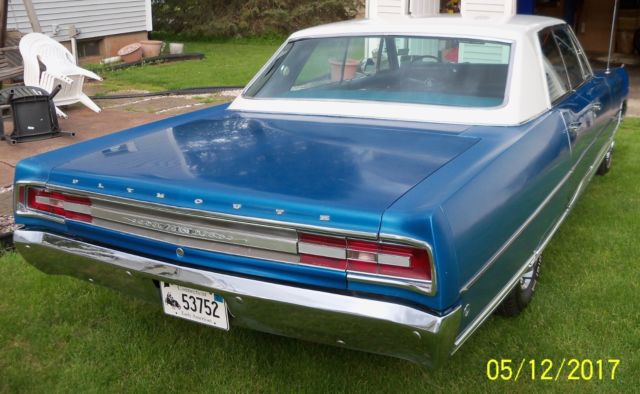 1968 plymouth fury vip 4 door hardtop - rare painted roof option - working a/c