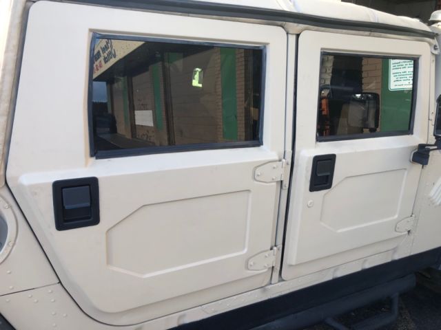 tan hmmwv for sale with hummer h1 hard doors, air conditioninghood scoop, carier