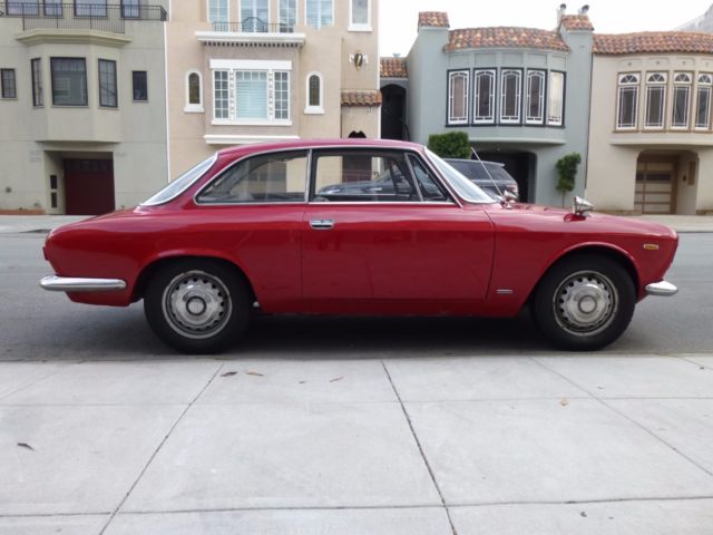 1966 alfa romeo giulia sprint gt stepnose red 72k original miles one owner