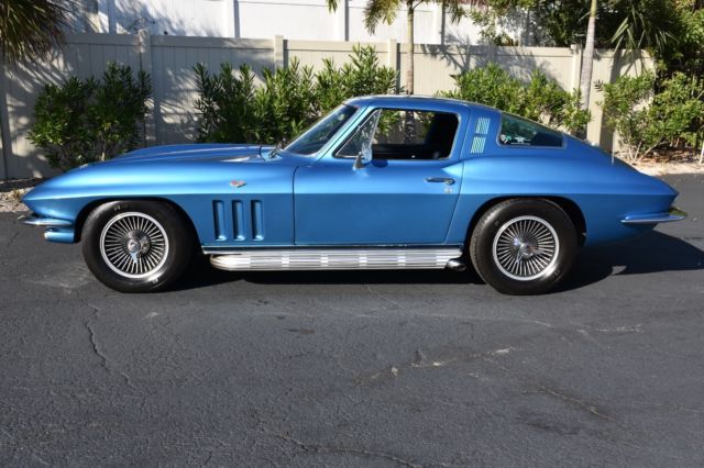 1965 chevrolet corvette coupe 327ci 300hp 4 speed a/c ps 0 blue