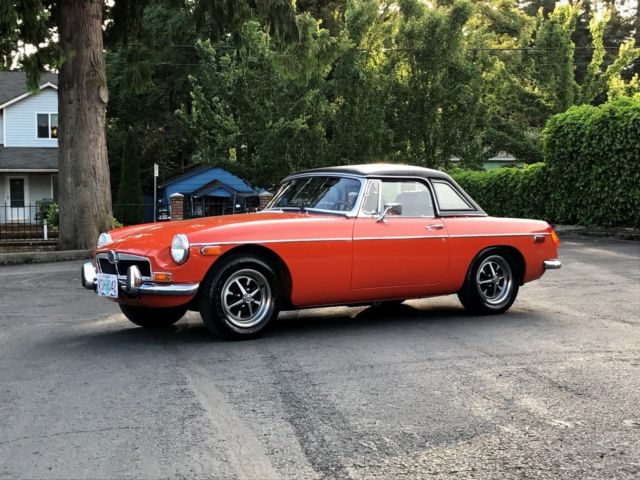 1973 mgb convertible 2dr 4spd factory hardtop all original with only 8,601 miles