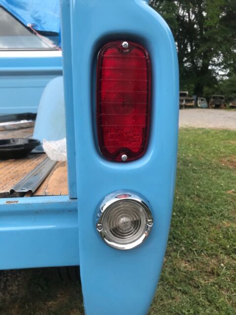 1965 chevrolet c-10 pickup blue rwd automatic custom cab