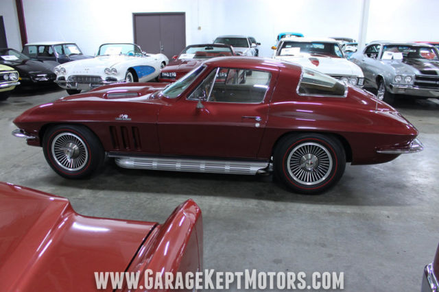 1966 chevrolet corvette 427 milano maroon coupe 427 v8 72395 miles