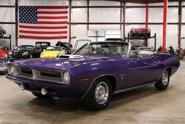 1970 plymouth barracuda 69487 miles in-violet convertible 383 v8 5 speed manual