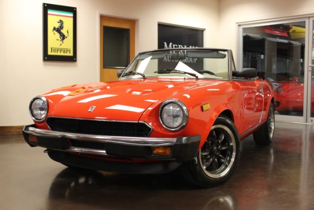 used 1985 fiat pininfarina spider orange 2dr convertible 4-cylinder 5-speed manu