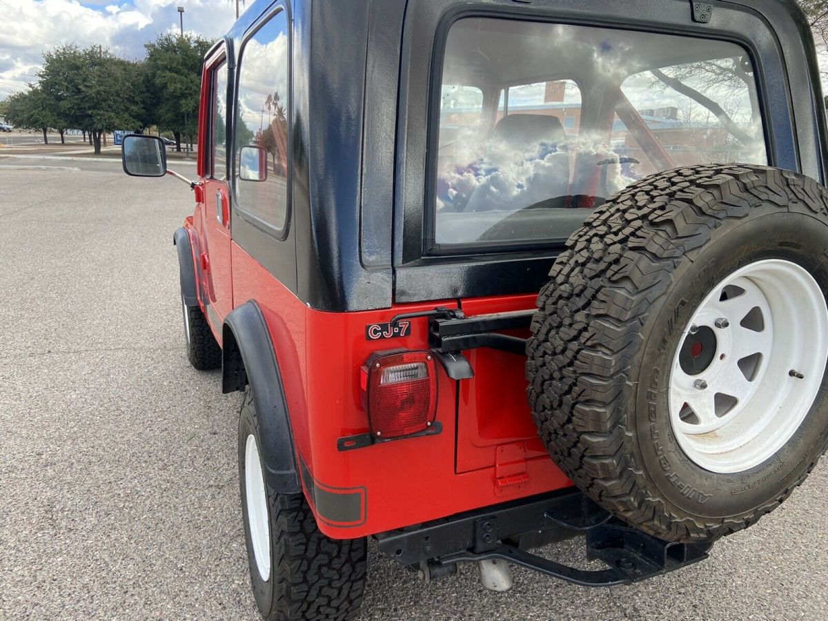 1981 jeep cj7 suv red 4wd manual cj7