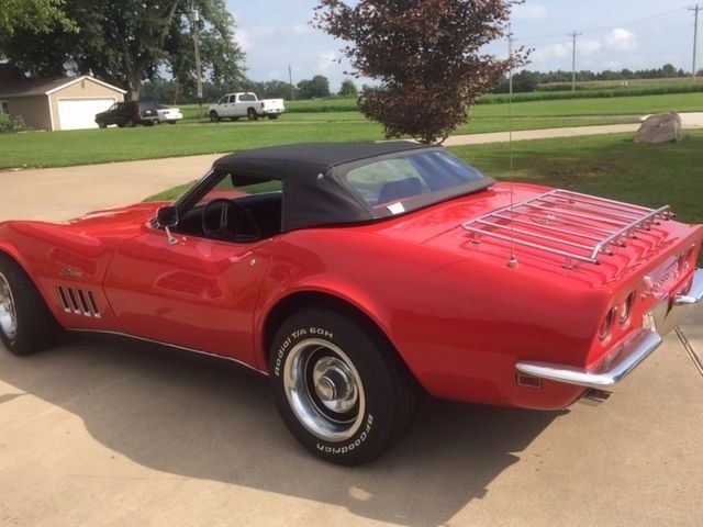 1969 red corvette convertible auto ps pb pw ac
