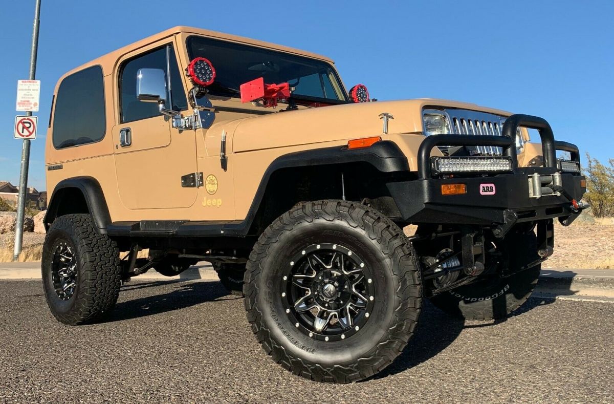 no reserve 1988 jeep wrangler sahara lifted low miles hardtop hard drs 4x4 6cyl