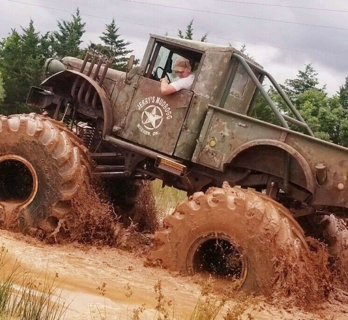 mud truck, monster truck, parade vehicle