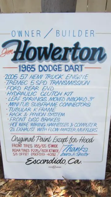 1965 dodge dart 5.7 hemi 5 speed