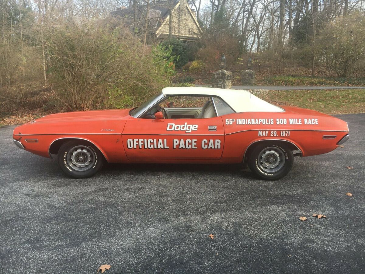 original 1971 dodge challenger pace car convertible