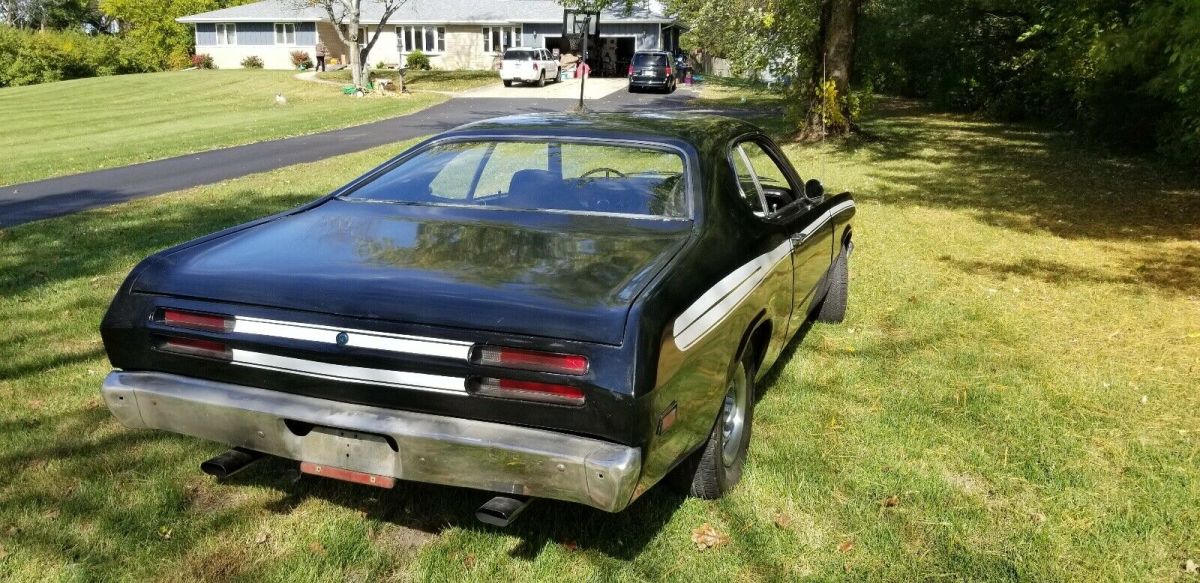 1970 plymouth duster 340 h code black rwd automatic